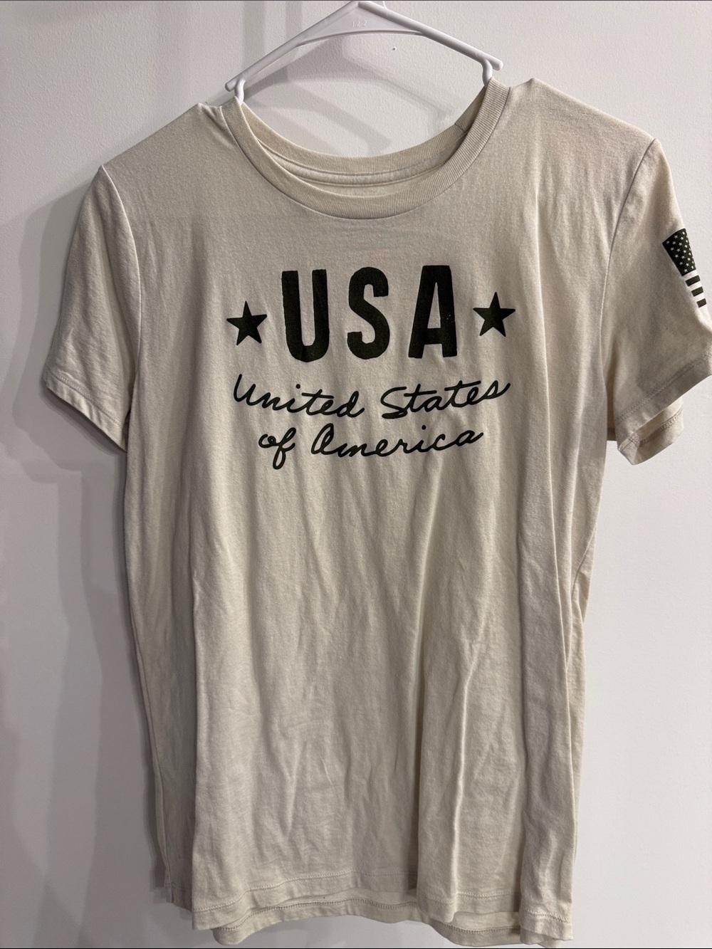 Under Armour Cream USA Short-Sleeve Logo Tee